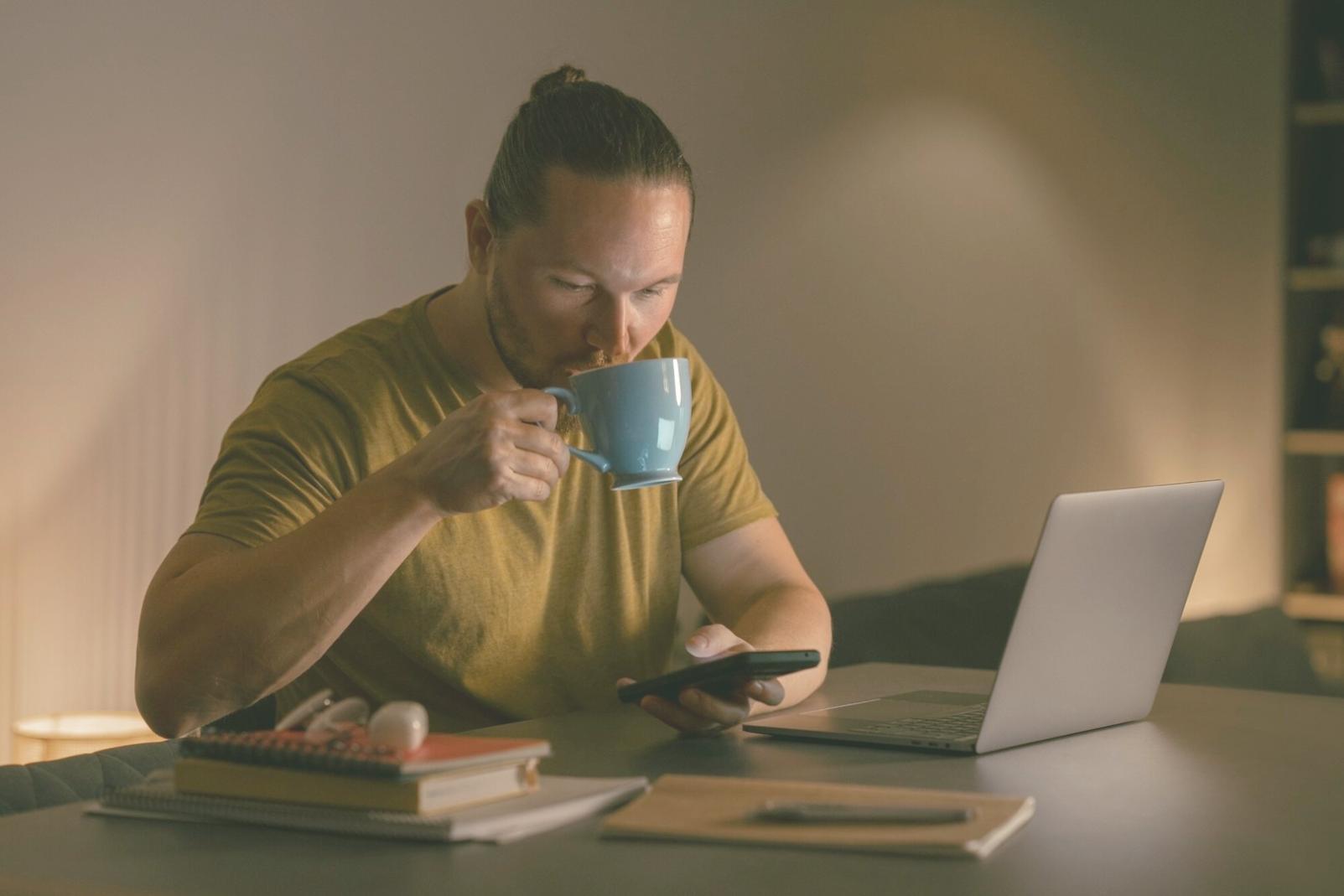 Individual reviewing financial recovery strategy documents